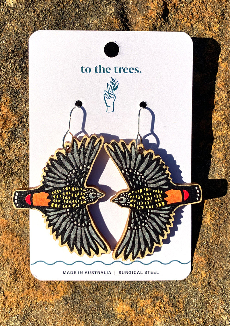 Flying Spotted Pardalote Earrings