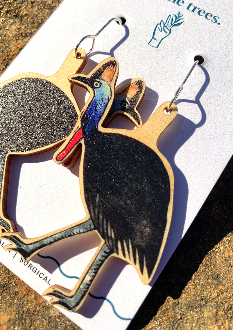 Cassowary Earrings
