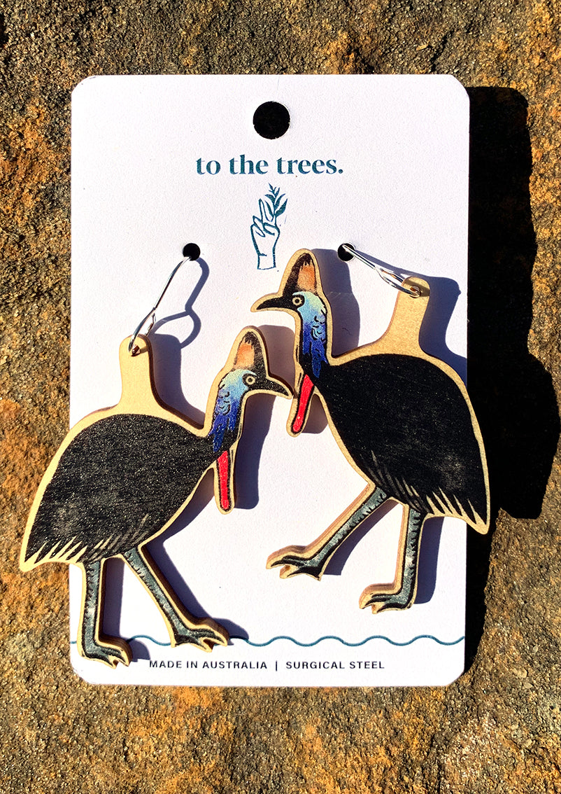 Cassowary Earrings
