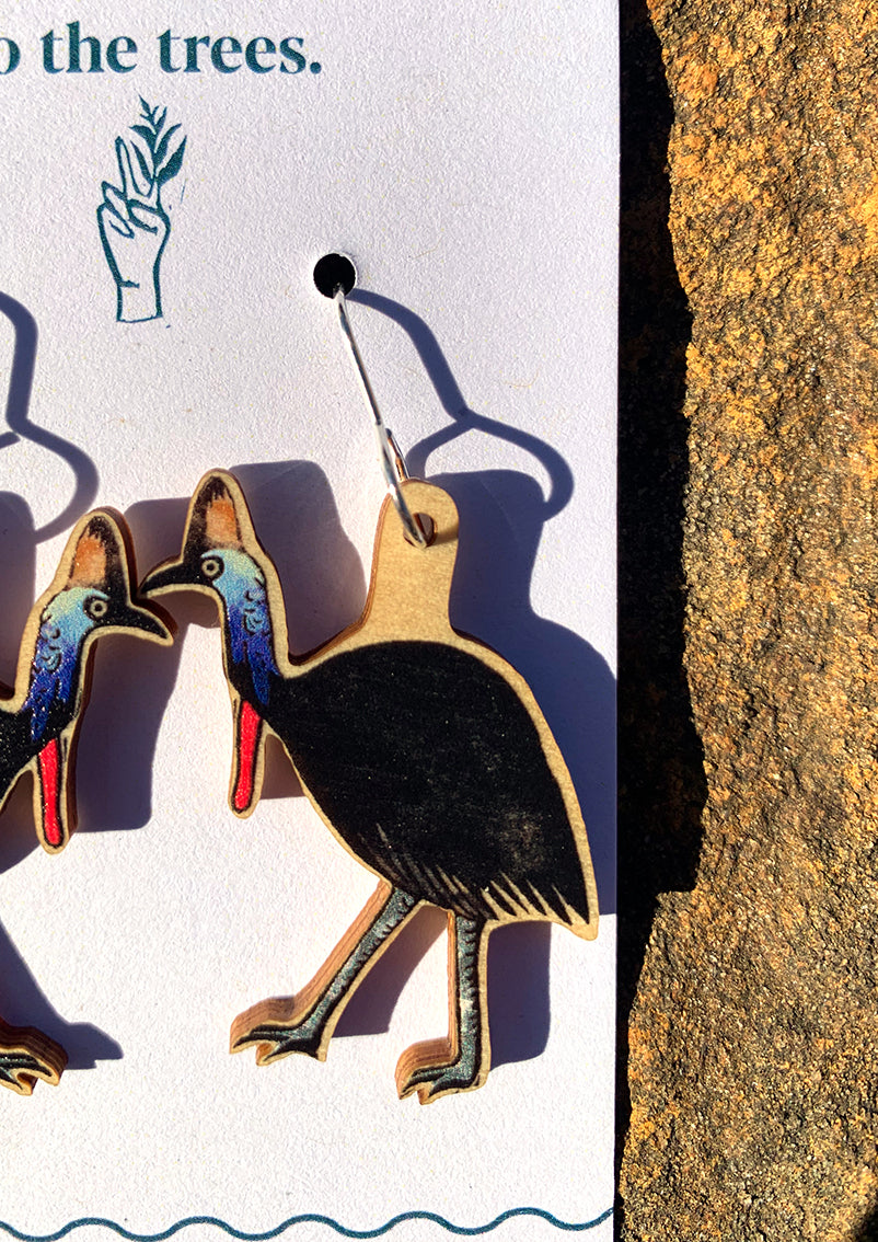 Cassowary Earrings