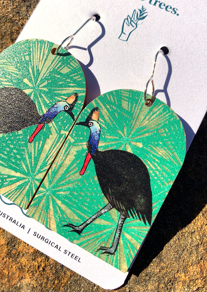Cassowary Earrings