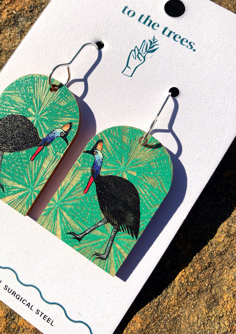 Cassowary Earrings