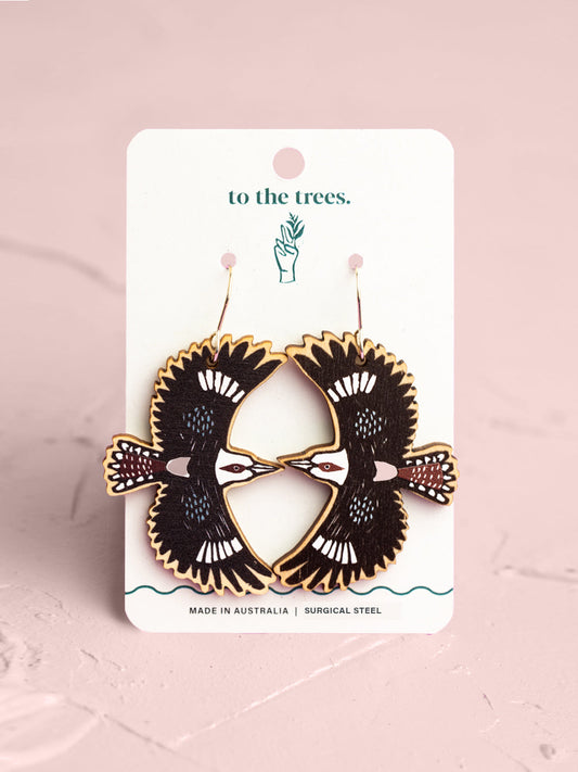 Flying Kookaburra Earrings