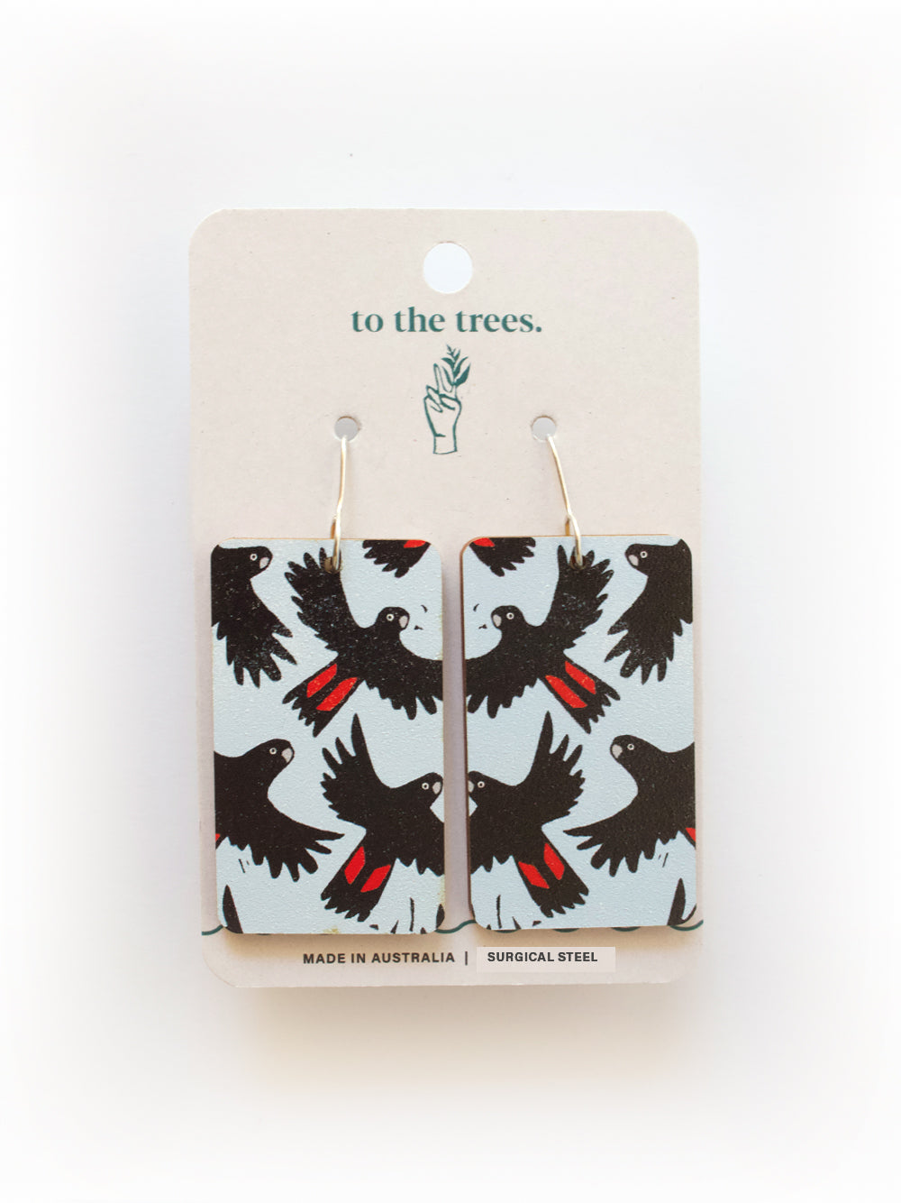 Red-tailed Black Cockatoo Earrings