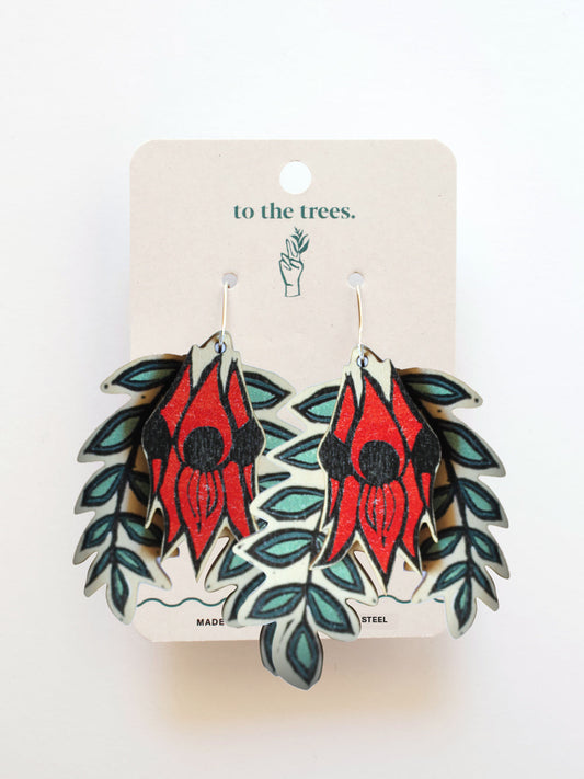 Sturt's Desert Pea Earrings