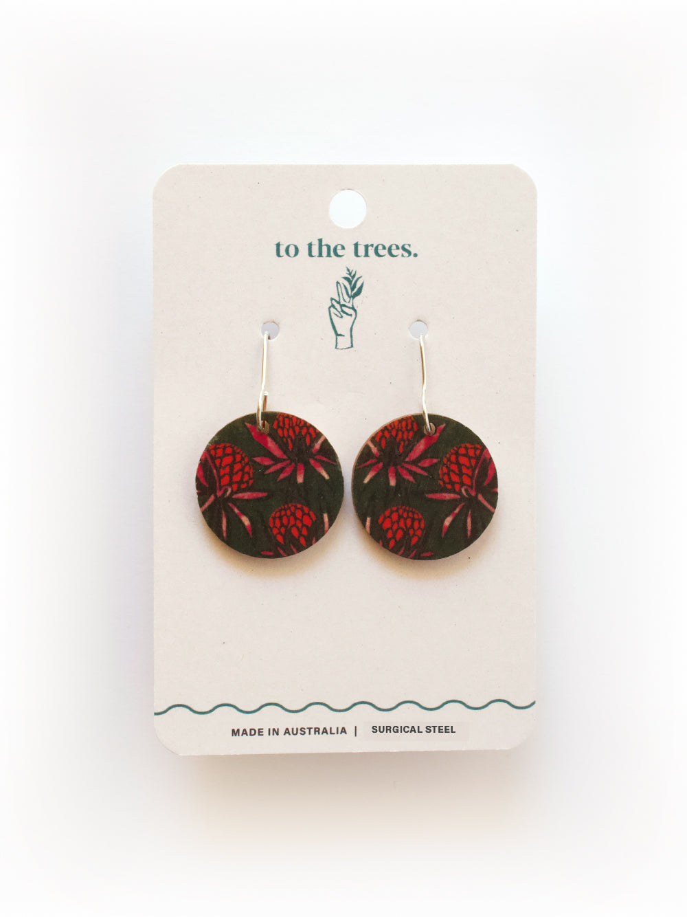 Red Waratah Earrings