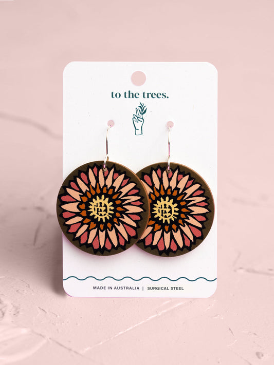Strawflower Blossom Earrings