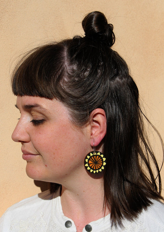 Strawflower Bud Earrings