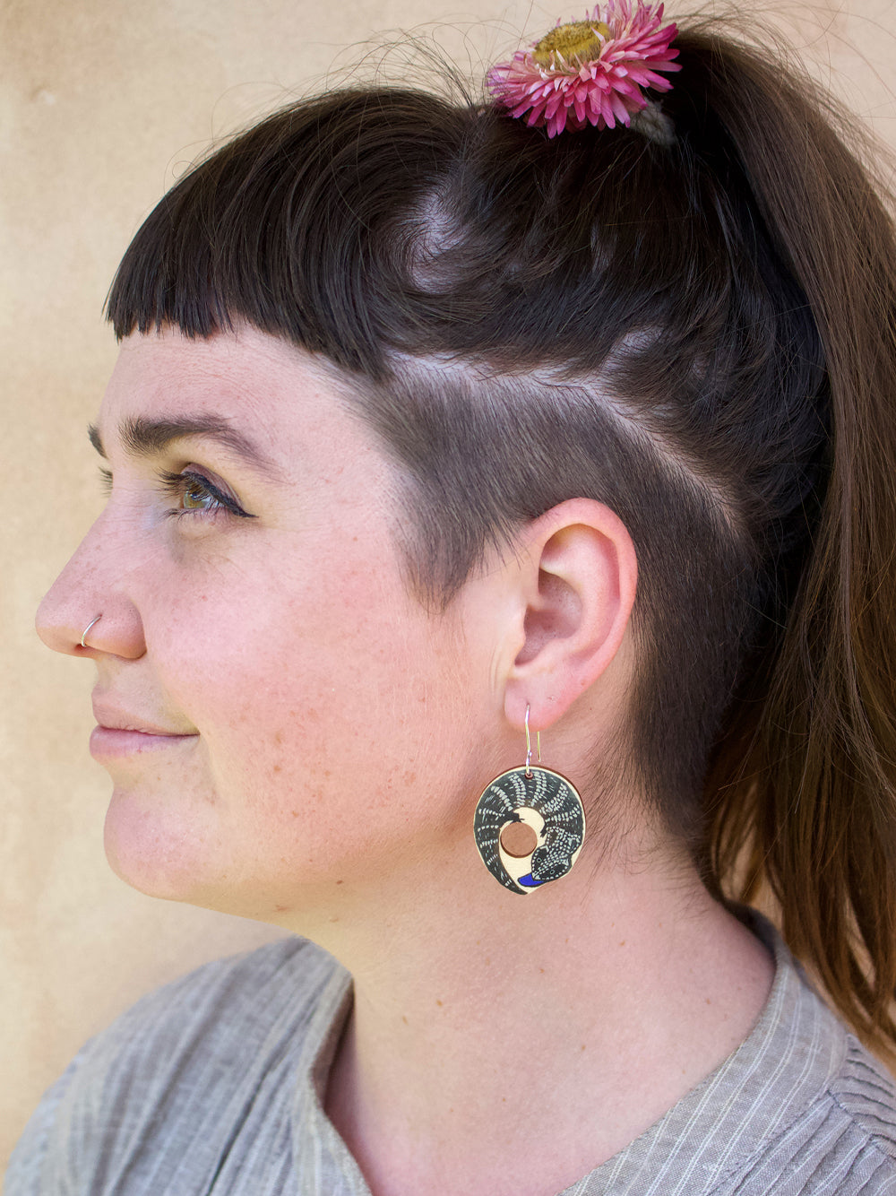 Blue Tongue Lizard Earrings