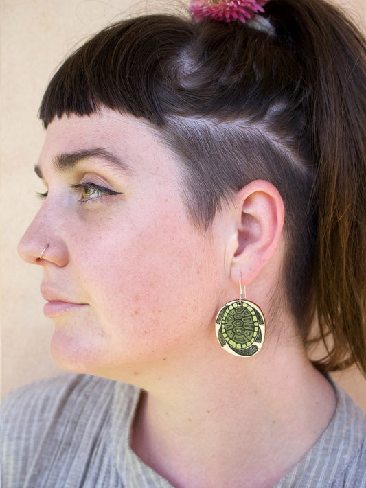 Freshwater Turtle Earrings