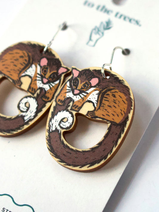 Ring-tailed Possum Earrings