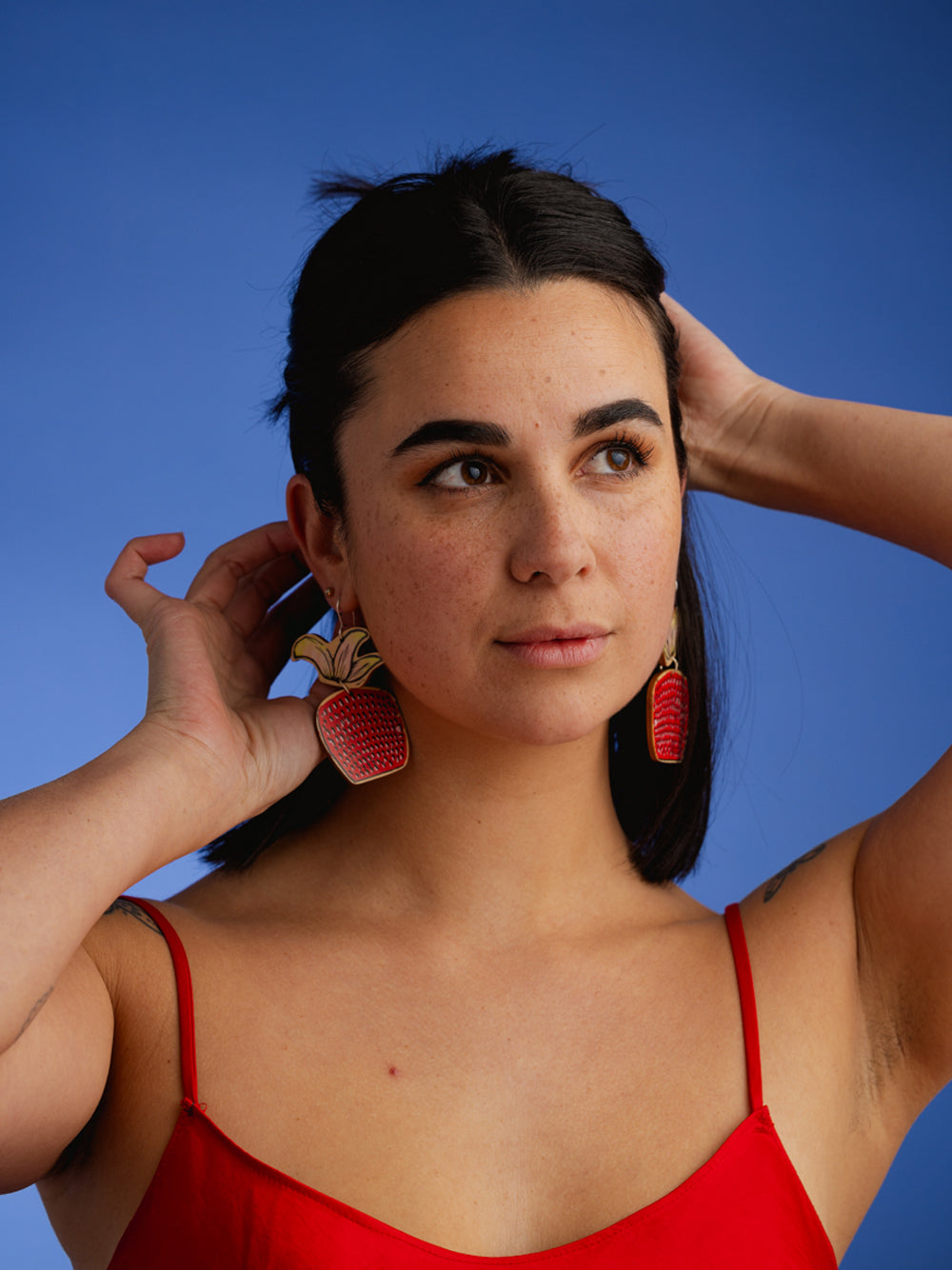 Atherton Raspberry Earrings
