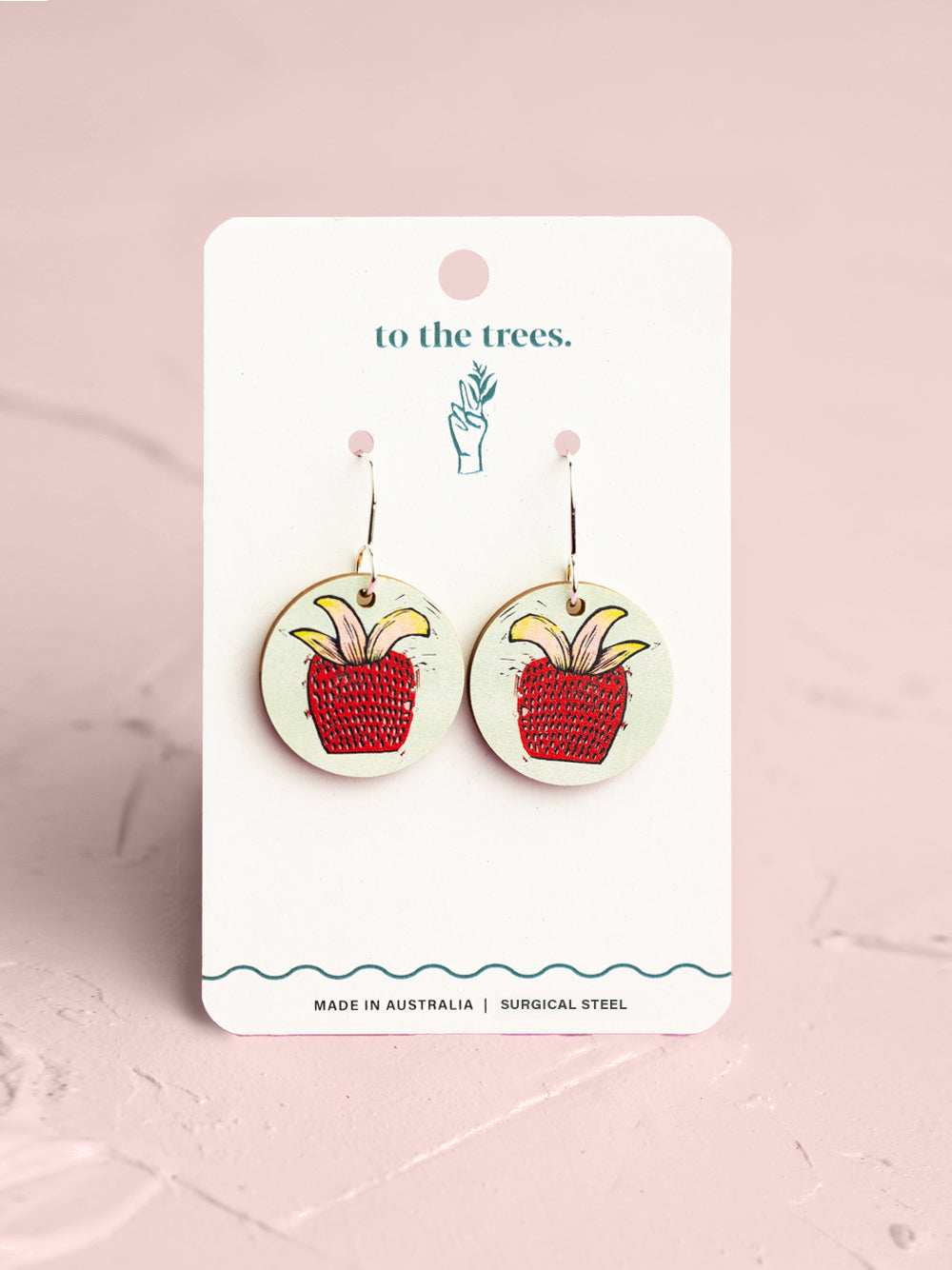 Atherton Raspberry Earrings