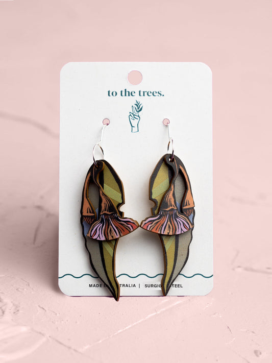 Gum Leaf & Blossom Earrings