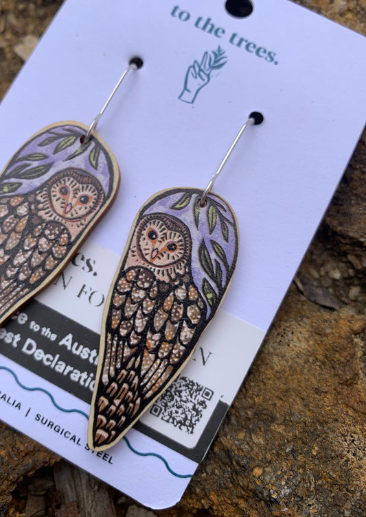 Masked Owl Earrings