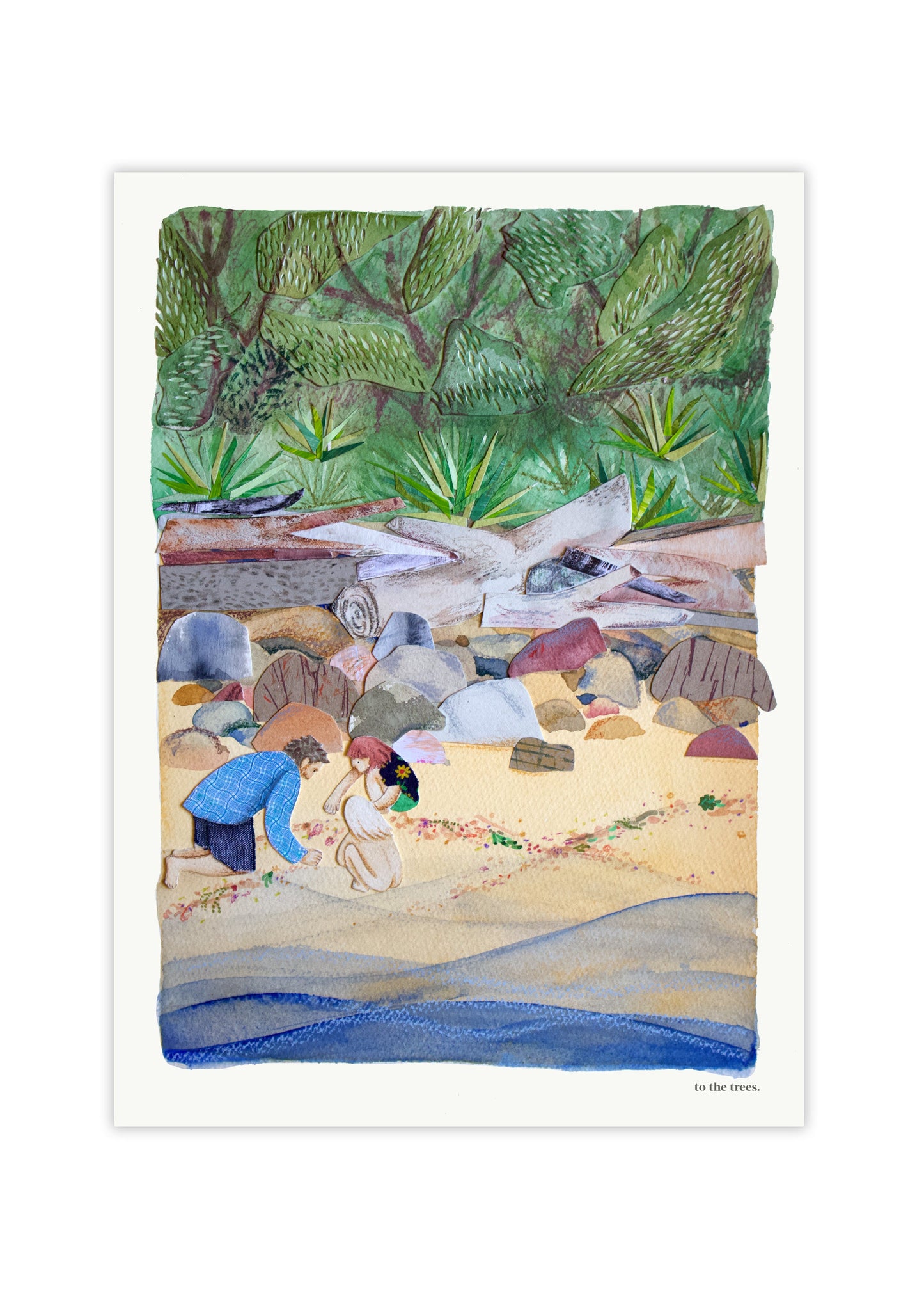 Beachcombing Art Print | Australian Coastal Eco Wall Art