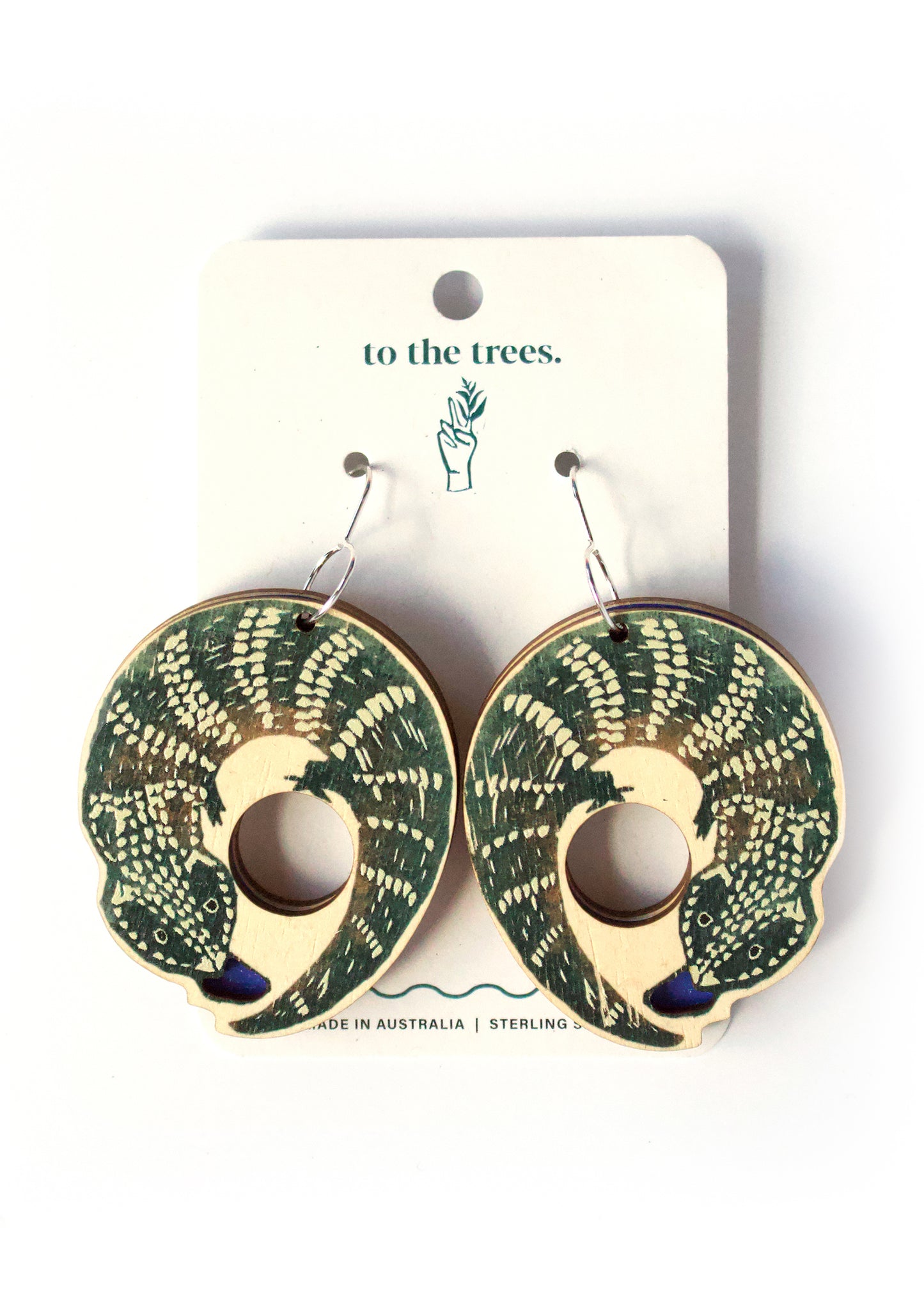 Blue Tongue Lizard Earrings