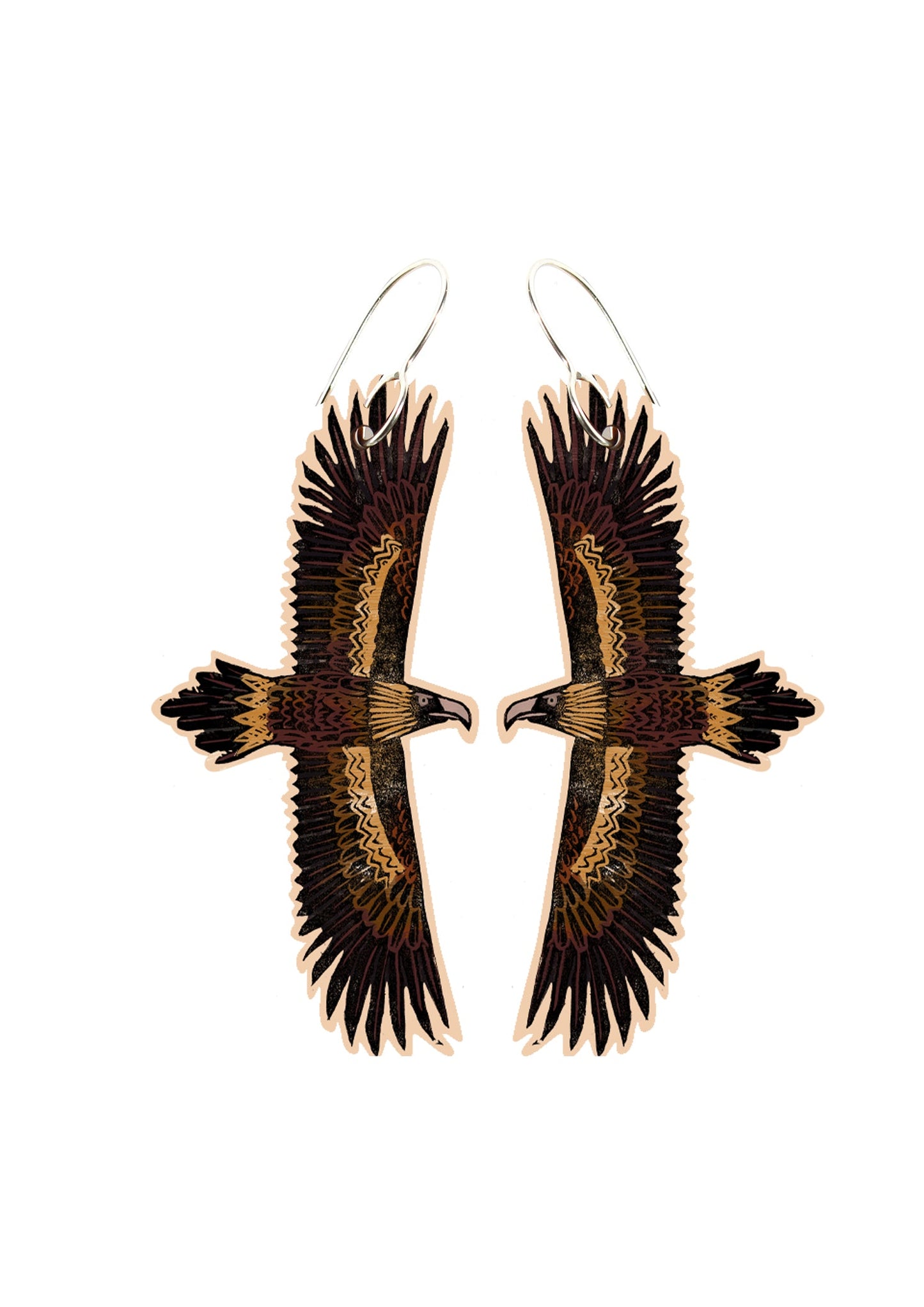 Flying Wedgetail Eagle Earrings