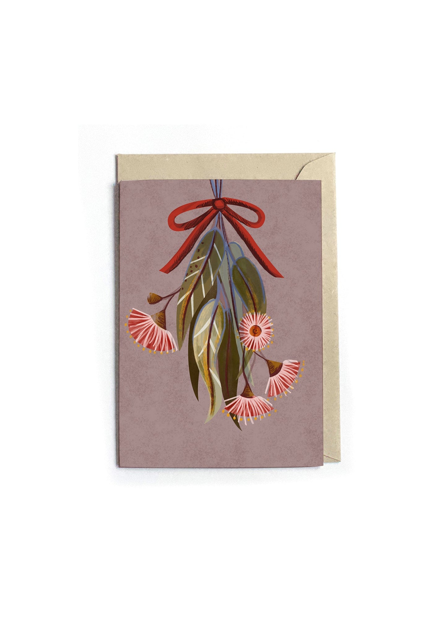 Christmas Card - Gum Leaf Mistletoe