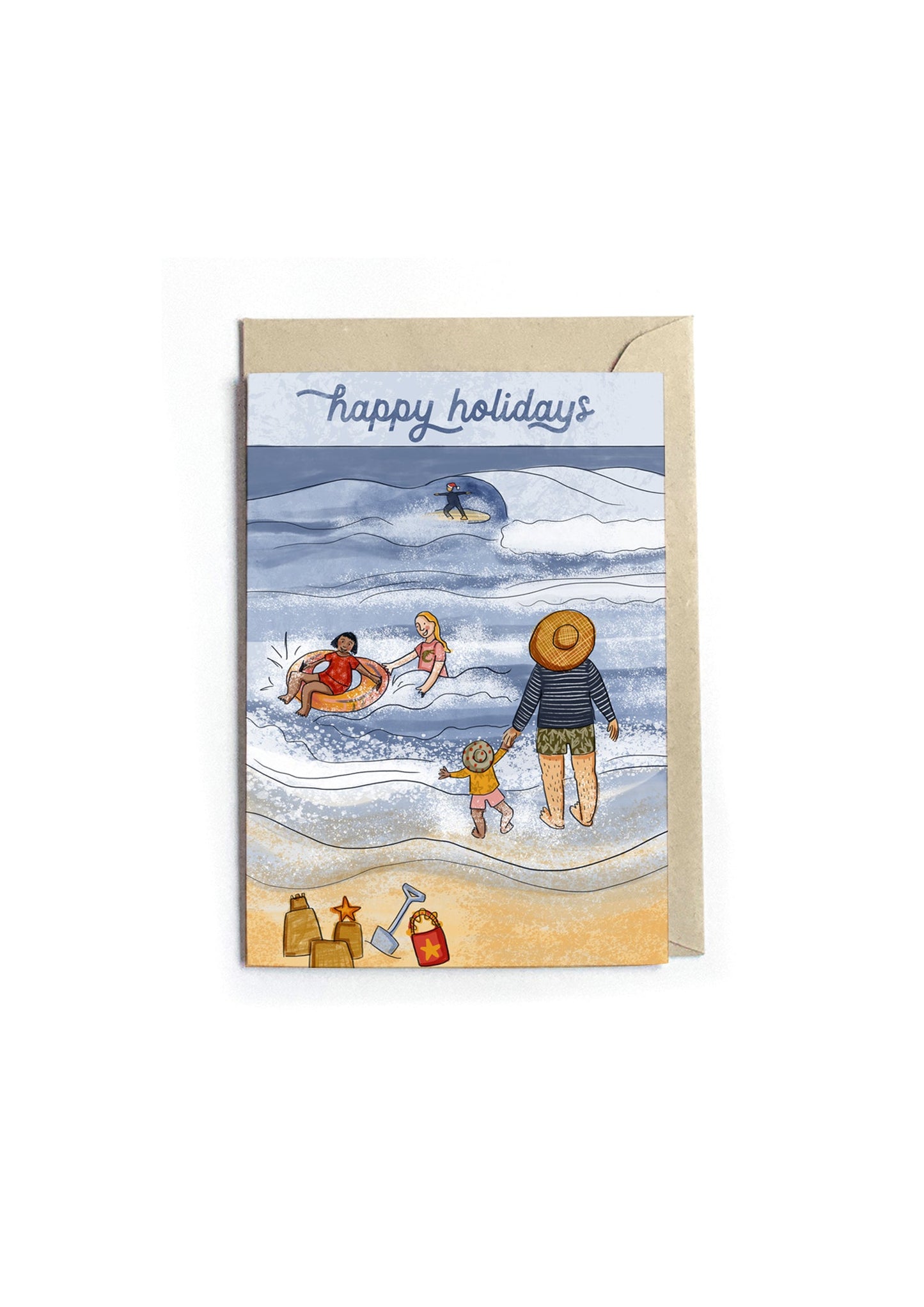 Christmas Card - Happy Holidays at the Beach