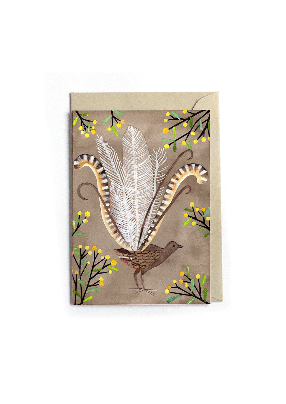 Greeting Card - Lyrebird & Wattle