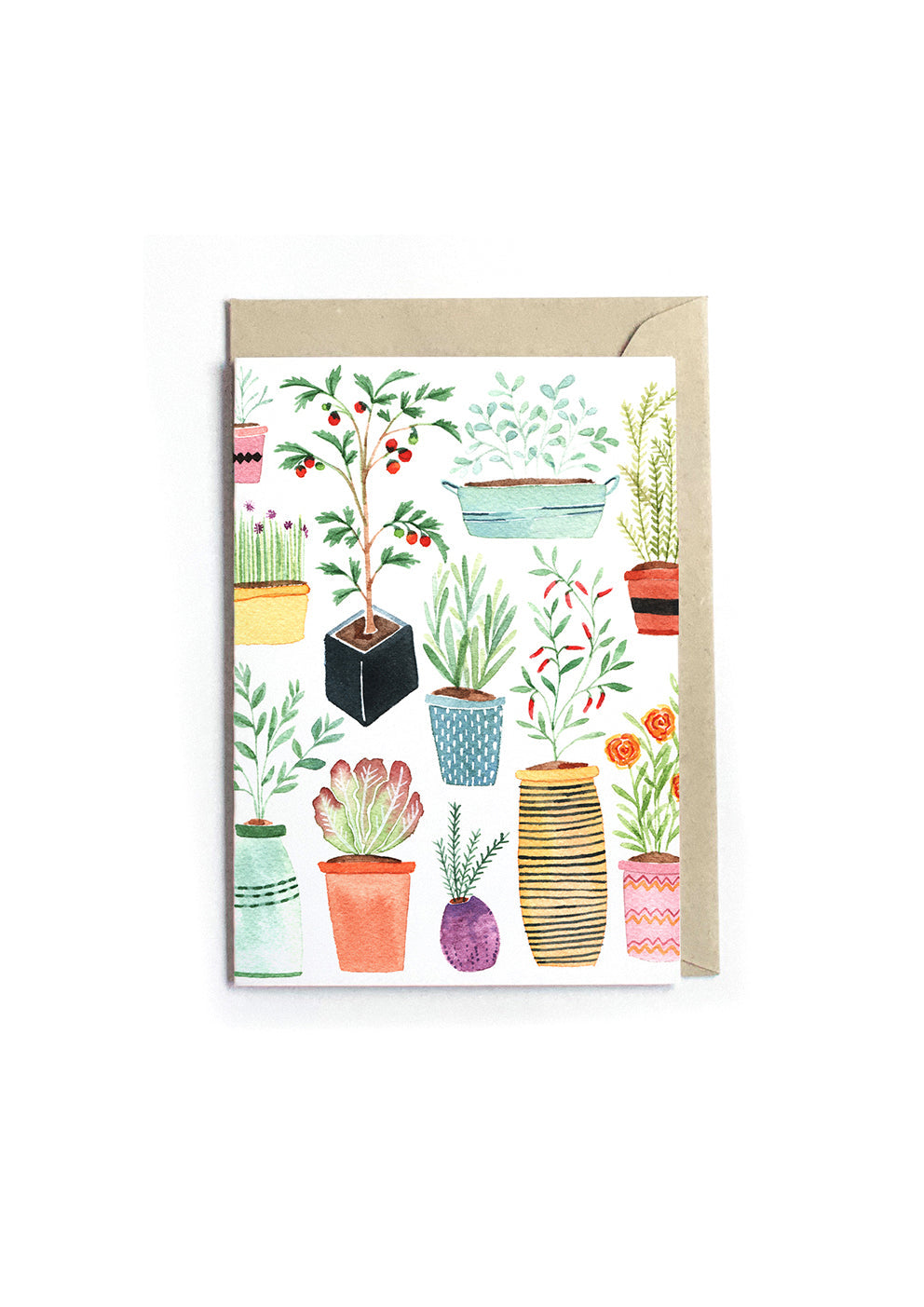Greeting Card - Pot Plants