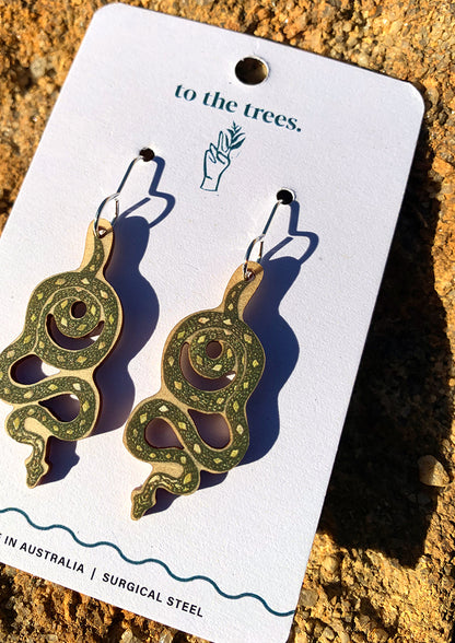 Diamond Python Earrings