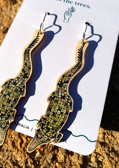 Saltwater Crocodile Earrings