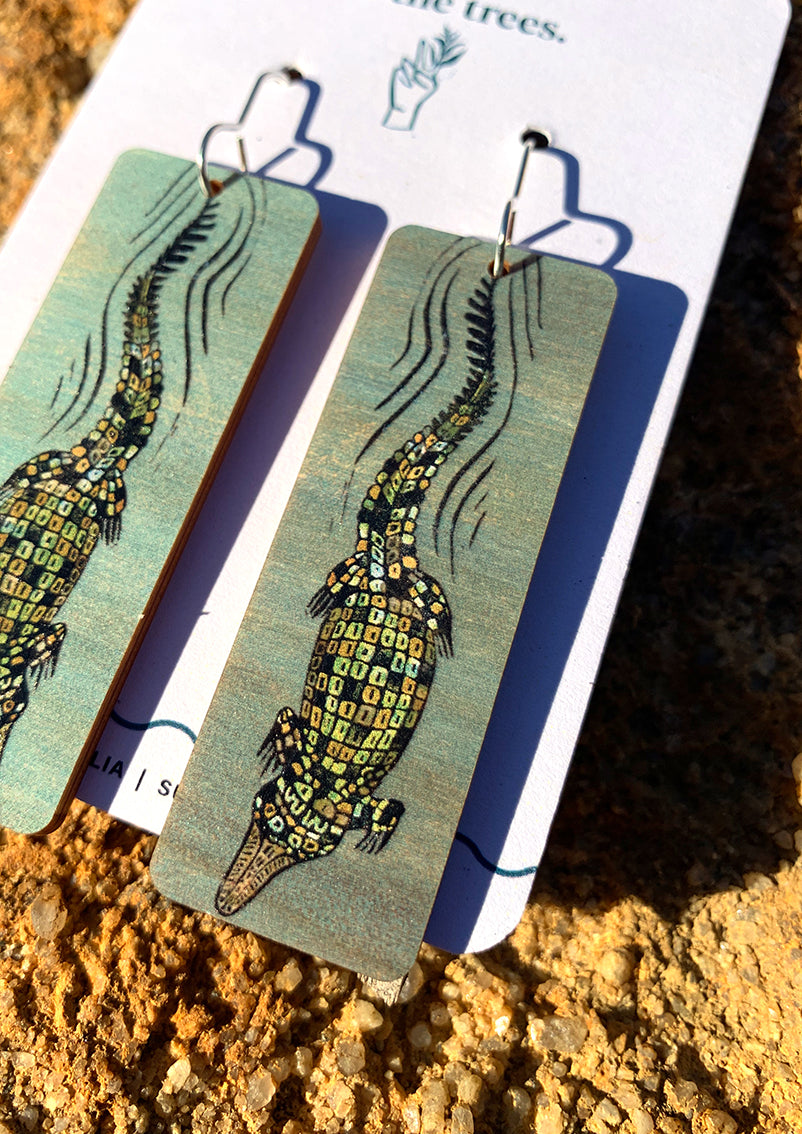 Saltwater Crocodile Earrings