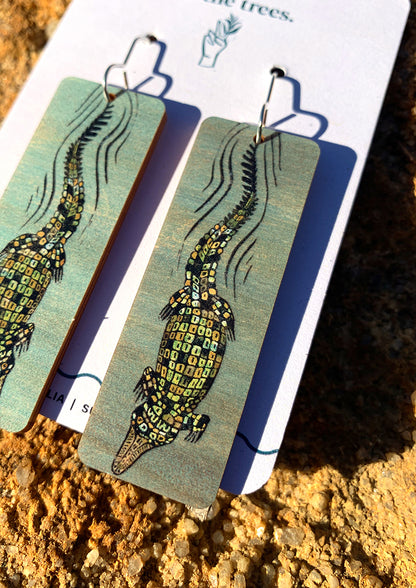Saltwater Crocodile Earrings