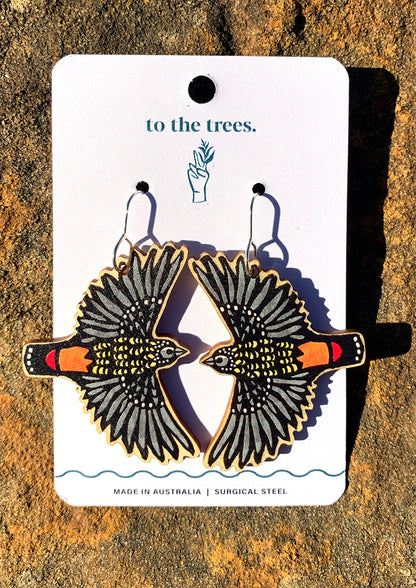 Flying Spotted Pardalote Earrings