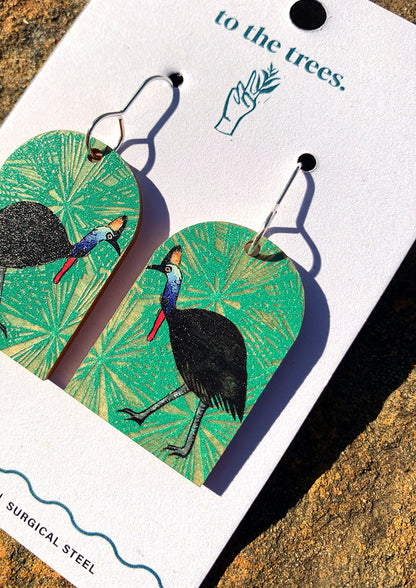 Cassowary Earrings