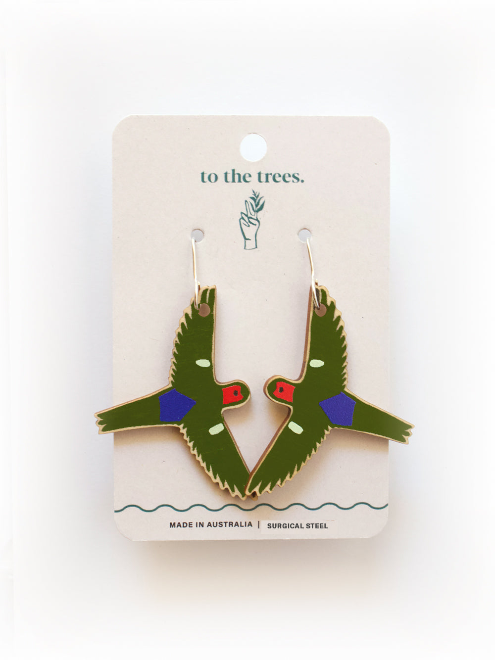 Flying King Parrot Earrings