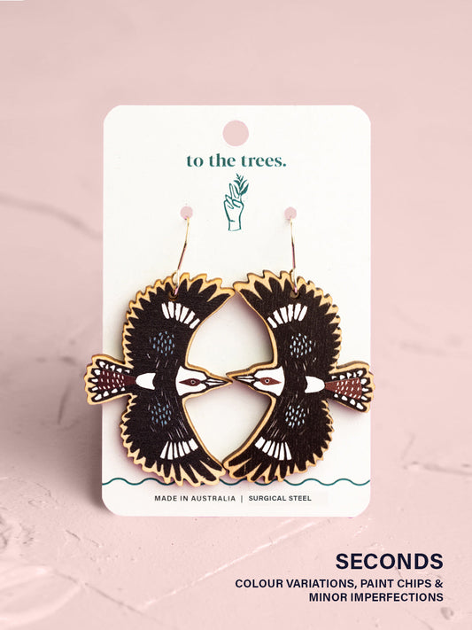 Flying Kookaburra Earrings (seconds)