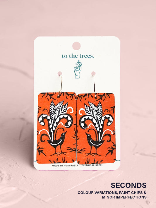 Lyrebird Earrings (seconds)