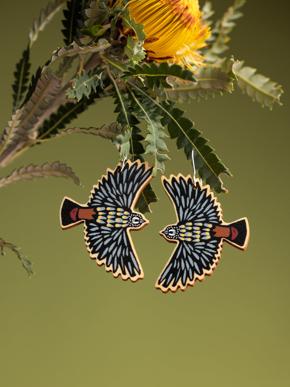 Flying Spotted Pardalote Earrings