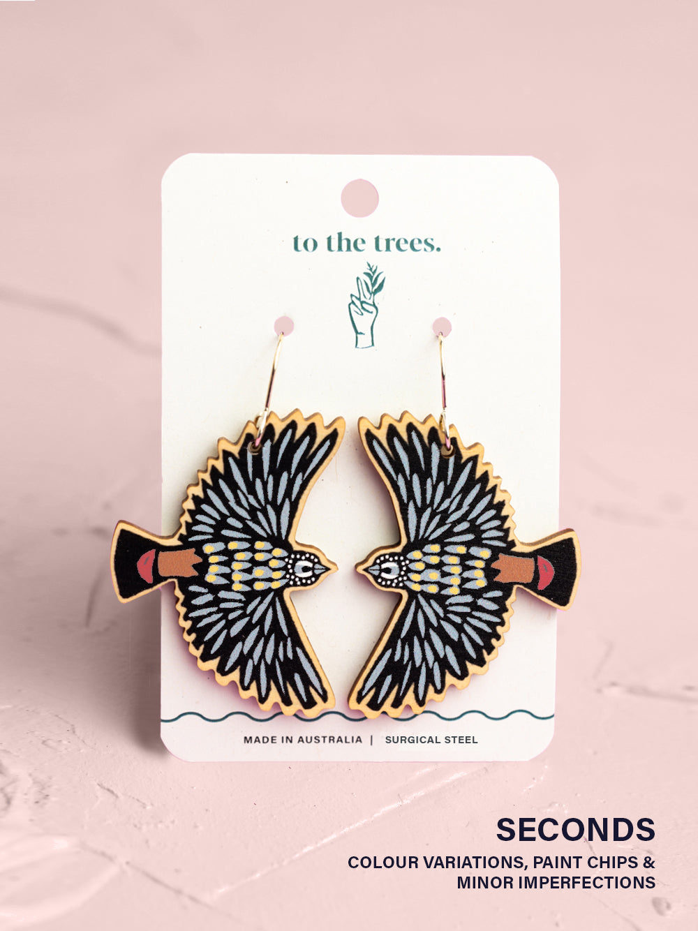 Flying Spotted Pardalote Earrings (seconds)