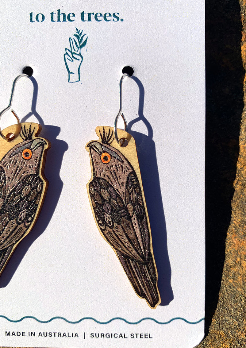 Tawny Frogmouth Earrings