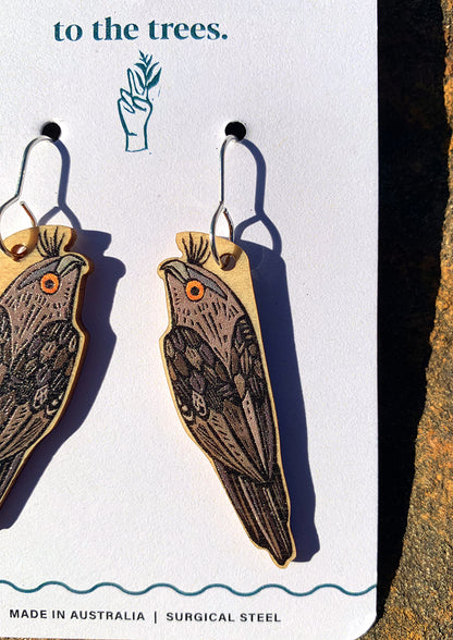 Tawny Frogmouth Earrings