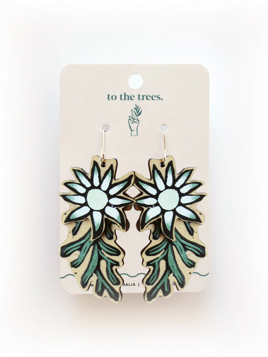 Flannel Flower Drop Earrings