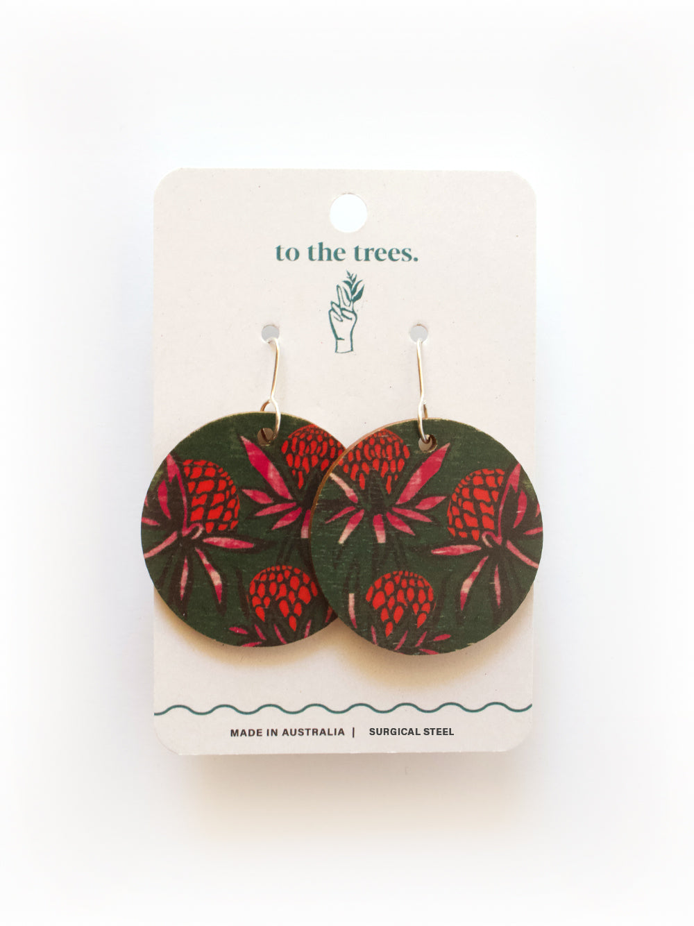 Red Waratah Earrings