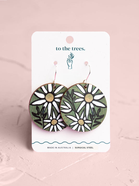 Flannel Flower Earrings