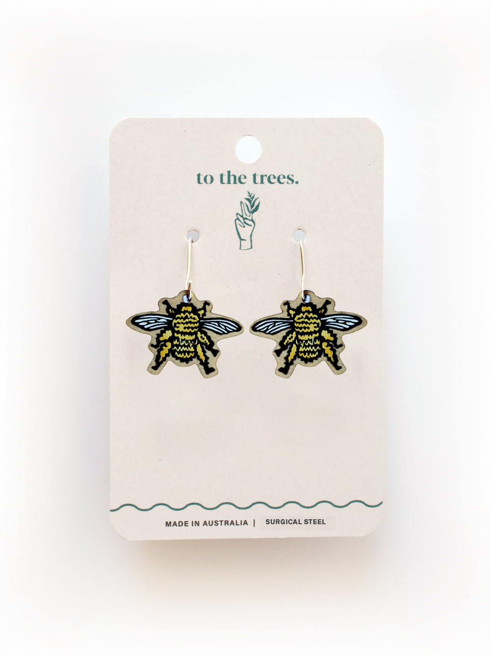 Teddy Bear Bee Earrings