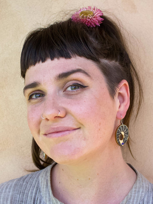 Blue Tongue Lizard Earrings