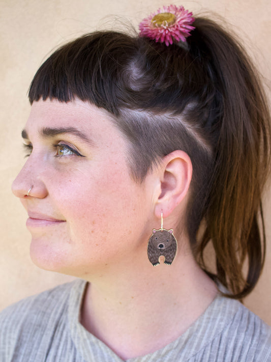Wombat Earrings