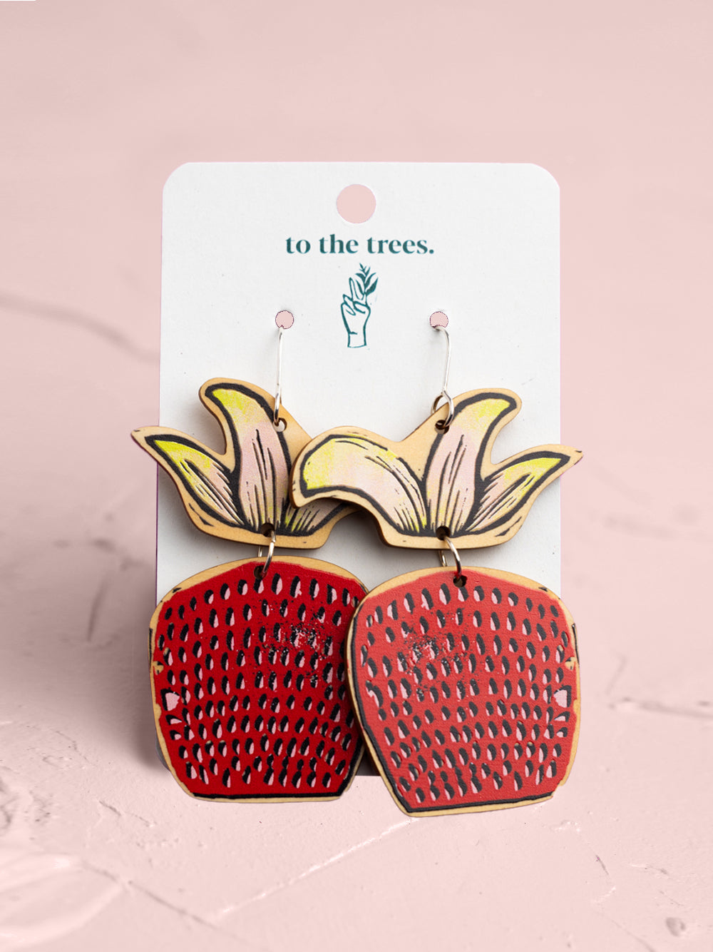 Atherton Raspberry Earrings