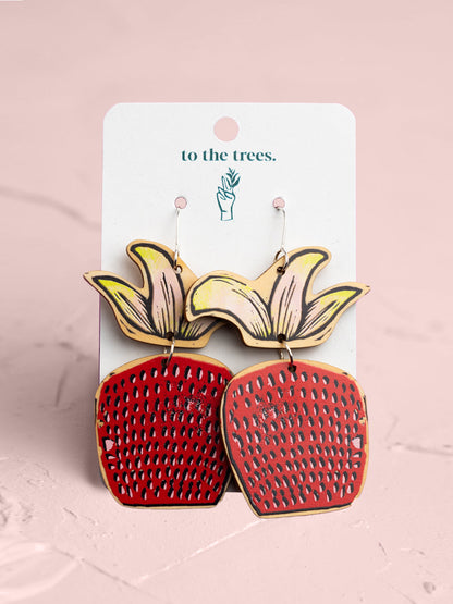 Atherton Raspberry Earrings