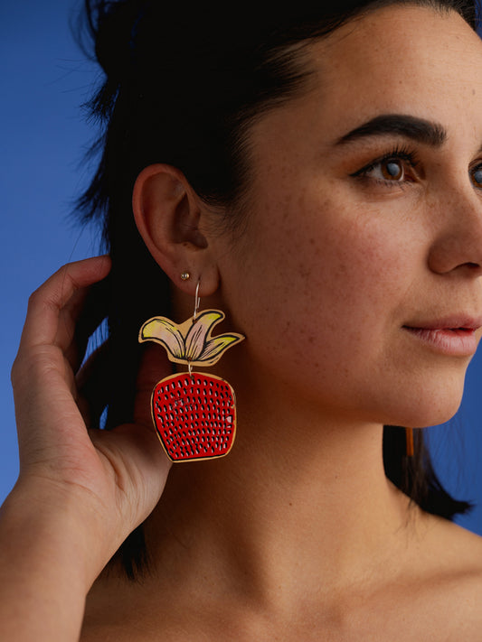 Atherton Raspberry Earrings