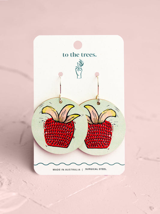 Atherton Raspberry Earrings
