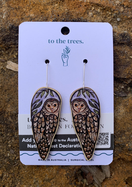 Masked Owl Earrings